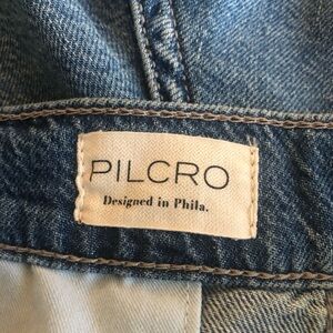 Pilcro Light Blue High Rise Wide Leg Denim Jeans